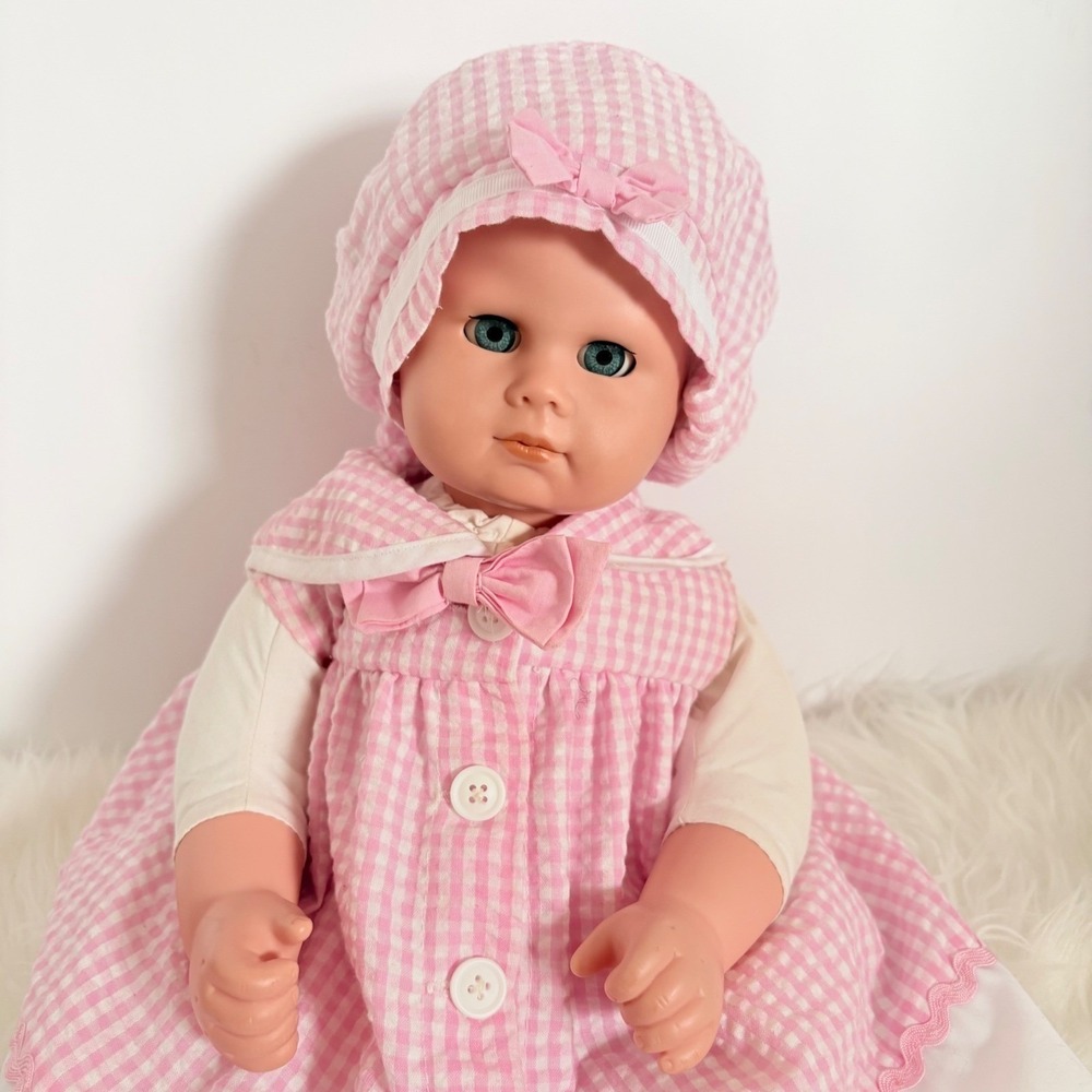 Vintage Götz‎ 424 Soft Body Baby Doll – Blue Sleep Eyes Voice Box Nonworking